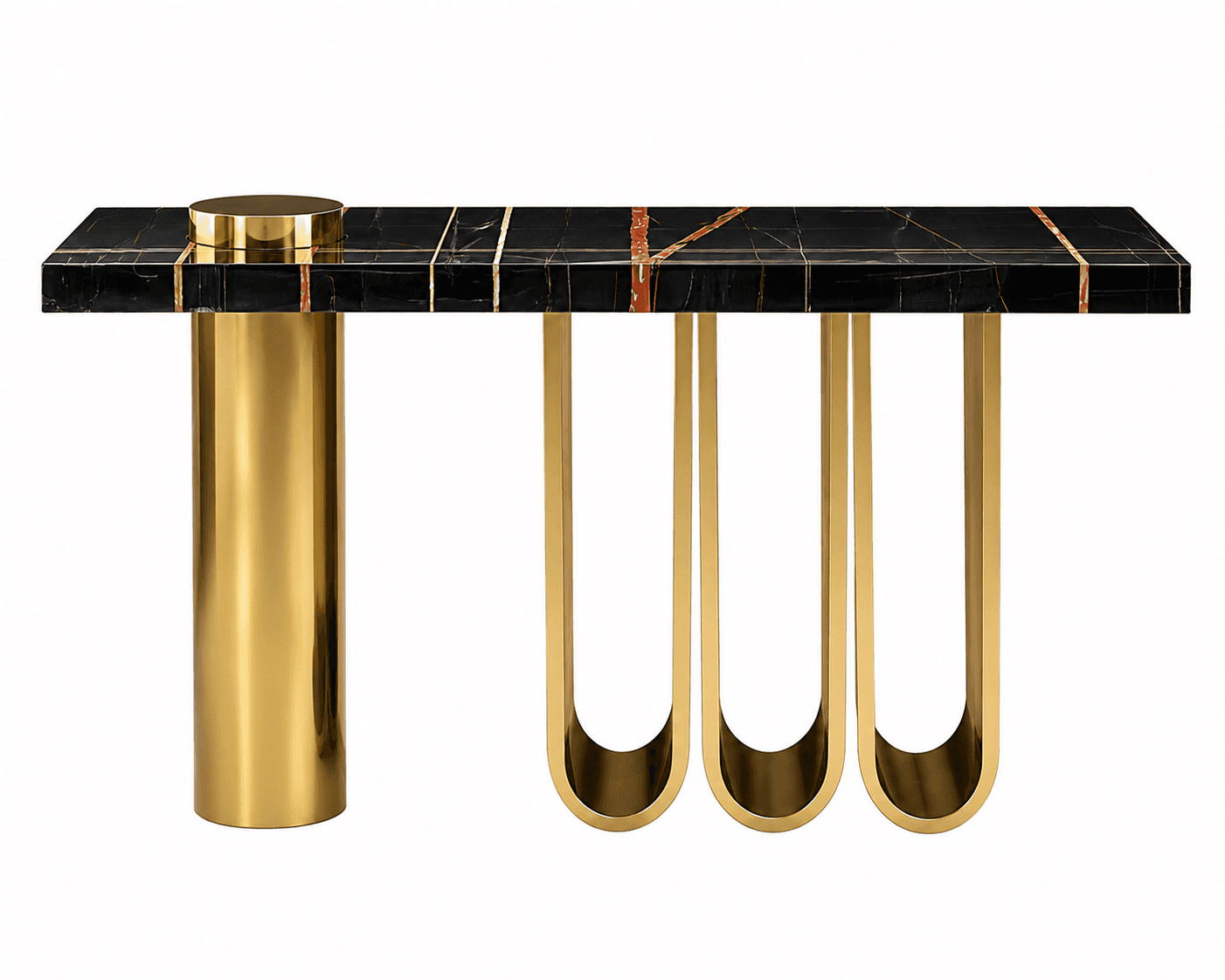 Calyx Gold Console Table
